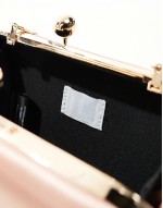 box clutch bag in blush satin