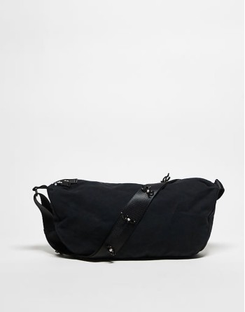Unisex cross body bag in black