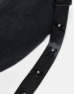 Unisex cross body bag in black