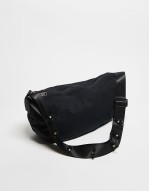 Unisex cross body bag in black