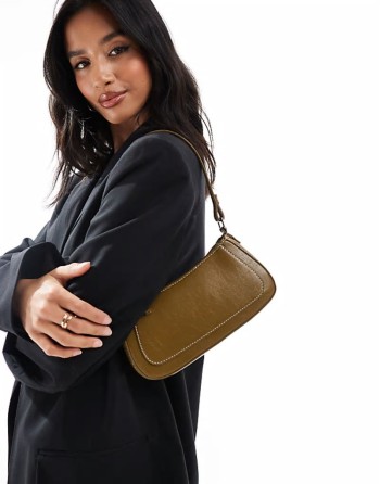 shoulder bag in olive green