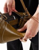 shoulder bag in olive green