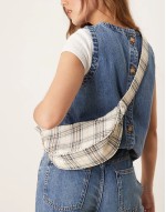 check print crossbody bag