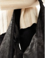 oversized slouchy bag in black