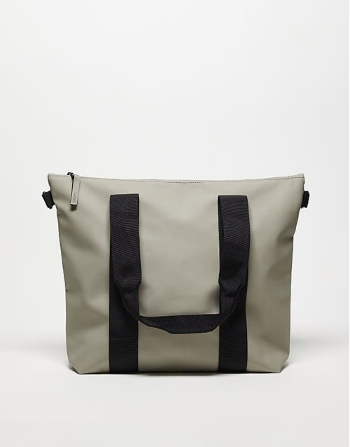 tote bag mini with tonal logo in light khaki