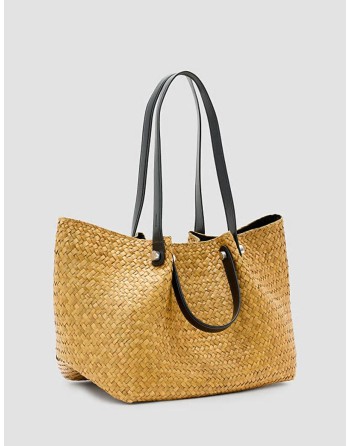 Allington straw shoulder bag in natural