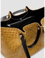 Allington straw shoulder bag in natural