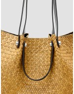 Allington straw shoulder bag in natural