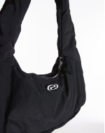 Resume shoulder bag with logo in black
