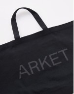 oversized canvas tote bag in black