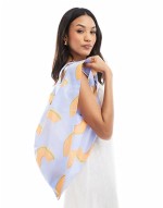 Loss Sale nylon shopper tote bag in canteloupe melon print
