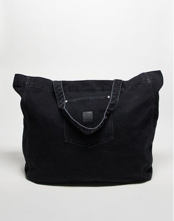 rivet tote bag in black
