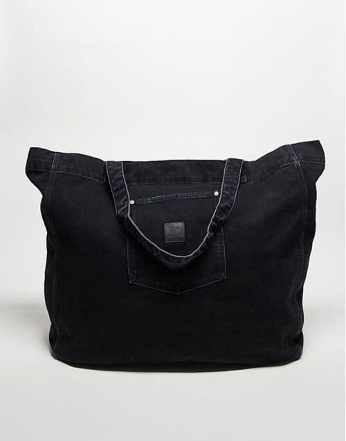 rivet tote bag in black