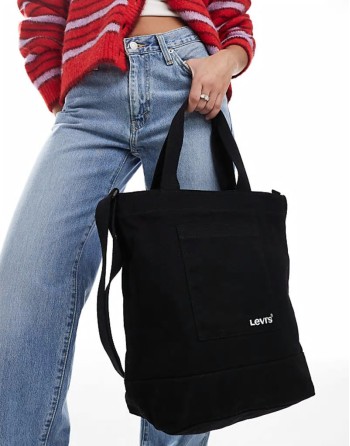 icon tote bag with logo in black