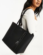 logo tote bag in black