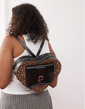 Heart Backpack in leopard print