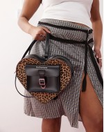 Heart Backpack in leopard print